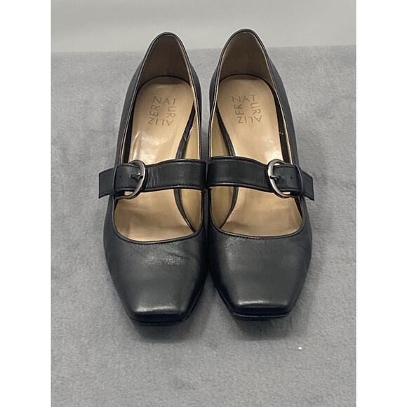 Naturalizer Karissa Block Heel Mary Janes Womens Pump Size 10 Black Office - Picture 1 of 6